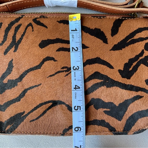 Madewell ~ Crossbody Leather Bag ~ Zebra Print Calf Hair ~ Brand New! - Picture 12 of 17